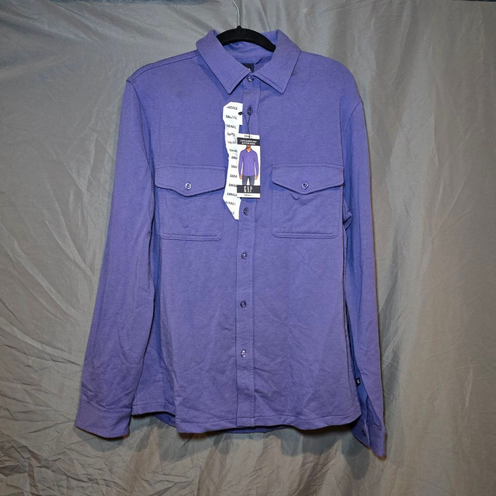Men's Gap Button-Up Shirt Blue Size S